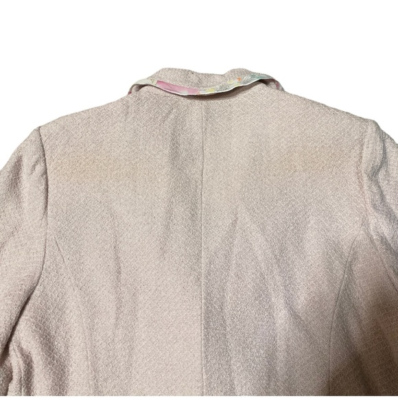 St. John Basics Santana Knit Blazer Jacket Women’s Size 10 in Light Pink - Picture 6 of 8